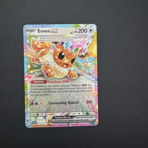 Eevee ex - 075/131 #75/131 (Holo) (NM) SV: Prismatic Evolutions PRE Pokemon