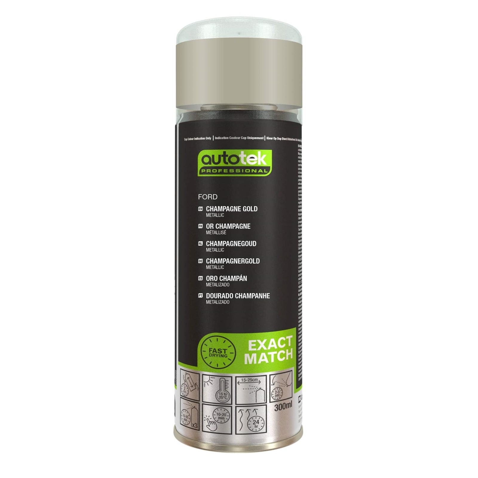Autotek Ford Champagne Gold Fast Drying Aerosol Spray Paint 300ml