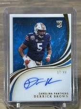 2020 Panini Immaculate Derrick Brown Rookie Auto On Card #/99 Panthers RC