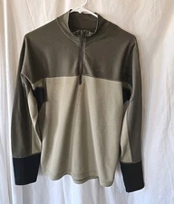 SIMMS Rivertek 1/4 Zip Top Base Layer Breathable Long Sleeve Shirt Fishing Brown