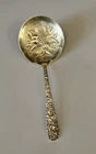 Antique S. Kirk and Son Sterling Repousse Berry 5 1/8” Spoon 29.7 Grams