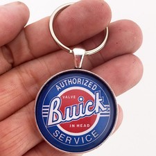 Vintage Authorized Buick Sales And Service Sign Reproduction Keychain