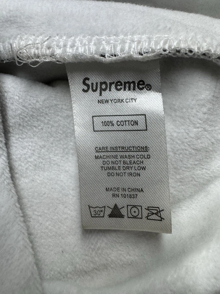 Supreme X Nike Sudadera con Capucha de Franela a Cuadros Algodón Negro Blanco Estampado a Cuadros Para Hombres XL Foto 4 de 4