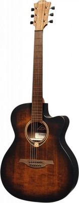 Lag Guitars Tramontane 70 Auditorium Cutaway Acoustic-Electric Black and Brown