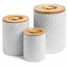 Gennua Kitchen Ceramic Canister Set for Kitchen Countertop & Pantry &ndash; 3 Airti...