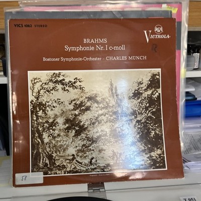 BRAHMS SYMPHONY NO1 LP CHARLES MÜNCH T051