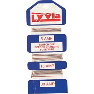 Fuse Wire 5Amp 15Amp 30Amp Mixed Card Fusewire