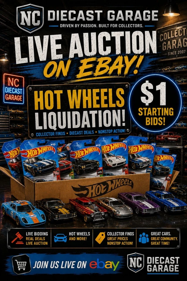 Hot Wheels Liquidation Live Auction | $1 Starts