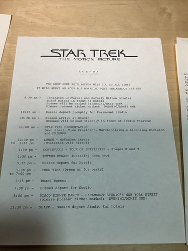 Star Trek The Motion Picture Memorabilia Special Screening Packet - Picture 6 of 15