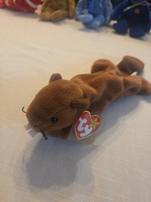 Beanie Babies Bucky the Beaver Rare Pvc Pellets ,Canadian w/ 2 Tush Tags_L SEVEN