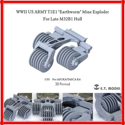 ET Model 1/35 US T1E1 ''Earthworm'' Mine Exploder for Late M32B1 for ASUKA/TASCA