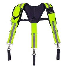 Men's Reflective Safety Suspenders Tool Belt Suspenders with Swivel Hooks  T...