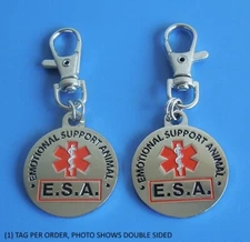 Service Dog ESA Emotional Support Animal Dog Metal Collar Tag ALL ACCESS CANINE™