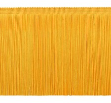 Chainette Fringe Trim 6 inch, Style CF06 Color FG2 Canary Gold Sold By The Yard 