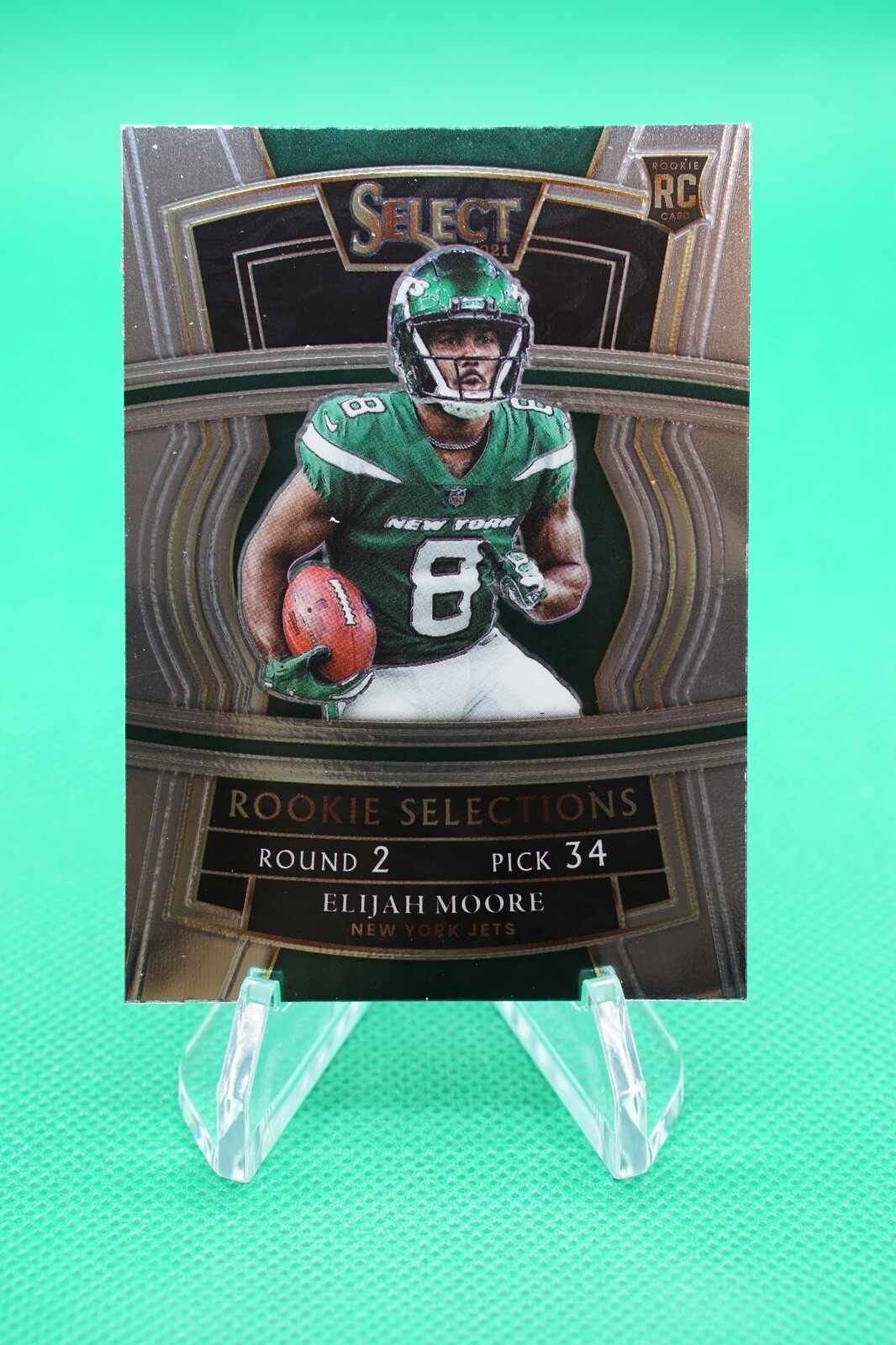 2021 Select Rookie Selections #18 Elijah Moore New York Jets ES6