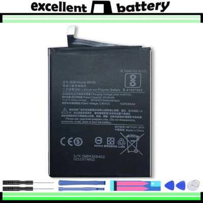 for Xiaomi Mi 6x / Mi A2 Battery BN36 3010mAh Good Quality