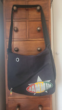 CARLTON Large Black Vintage Canvas 'Jammin' Rasta Laptop/Messenger/Work Bag