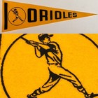 1960s Baltimore Orioles Mini Pennant Mlb Baseball 5x15 Bazooka O's Vintage — photo 1