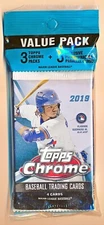 2019 Topps Chrome Value Pack - 3 Packs + One 5 Card Pink Refractor Pack - QTY