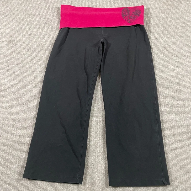 victoria-secret-vs y2k capri fold over waist spellout leggings