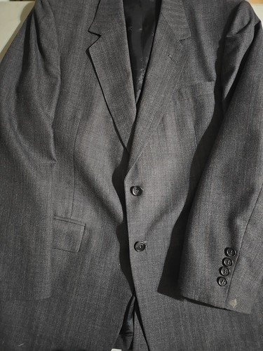 Vintage Arnie Suit Jacket And Vest Wool Blend Size 40 Reg. 2 Button Gray - Picture 4 of 10