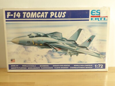 F-14 Tomcat Plus Esci Ertl 1:72 Scale Model #9055 Top Gun Open New 1992 Vintage
