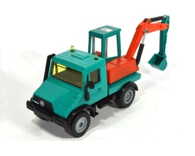 #ad Siku 2537 Unimog amp; Truck Mounted Crane W. Germany 1 55 Die cast MIB $49.00