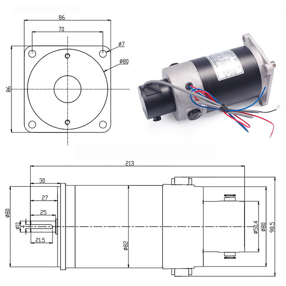 New 48V 180W SANYO M818T-031 Spark Machine Dedicated DC Servo Motor 3000RPM