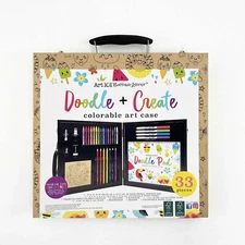 Art 101 Budding Artist - Doodle And Create- Colorable Art Case New Sealed
