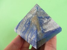 AA Rare Nature Blue Lapis Lazuli Crystal Pyramid Point Healing 396g