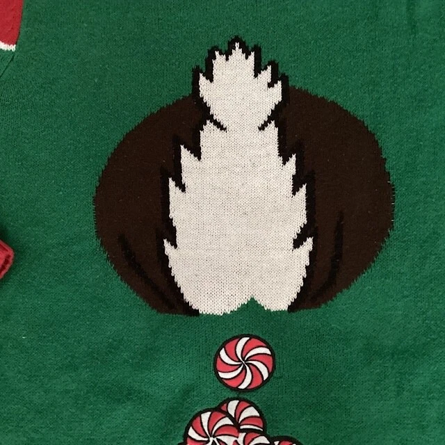 Ugly Christmas Sweater Rudolph The Red Nose Reindeer Size Small (S) Peppermints