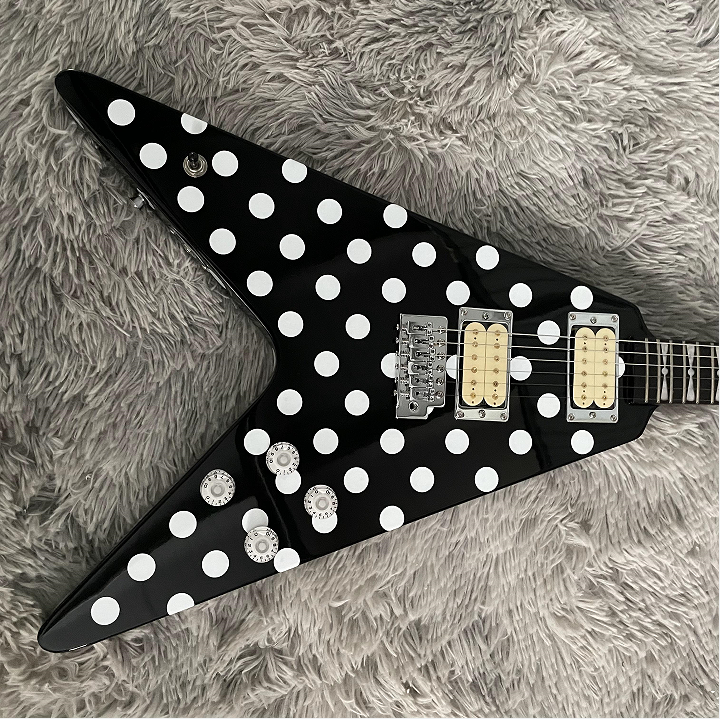 Electric Guitar Flying V JK Edition Randy Rhoads Polka Dot