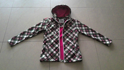 Alprausch Jacke Softshelljacke Übergangsjacke Kapuze Gr.M Mehrfarbig Kariert