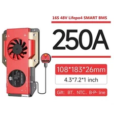 Daly Smart BMS 16S 48V 250A Lifepo4 BMS NTC with Balance +Bluetooth Module SP