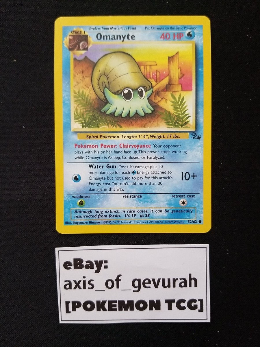 pokemon card omanyte - (52) Fossil Weakness Pokemon 2023 SV2a Pokemon Card