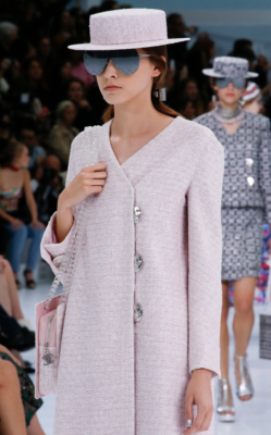 $5150 CHANEL 16P RUNWAY PINK ECRU FANTASY TWEED COAT JACKET 34 | eBay