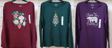 Ladies Holiday Shirt - Size L - Croft & Barrow - Choose from 3 Styles - NWT!!