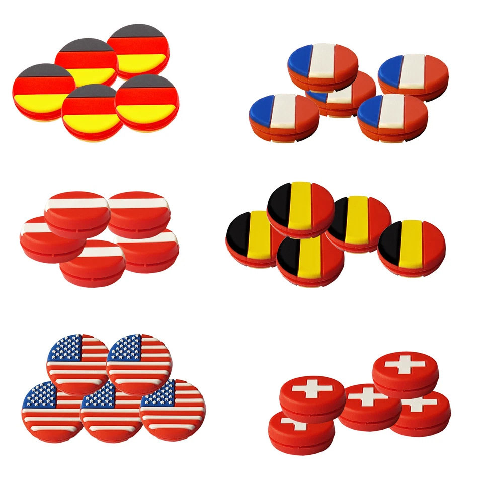 MARKENLOS Auswahl Nationalflaggen Tennis Dämpfer - Vibrationsdämpfer / Vibrastop Schläger