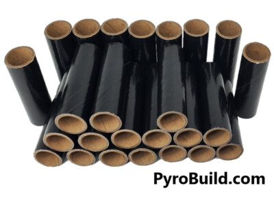 25pc Black 26.5mm Fireworks Cardboard Tubes 23/32'' x 2-1/2'' x 3/32'' Pyro