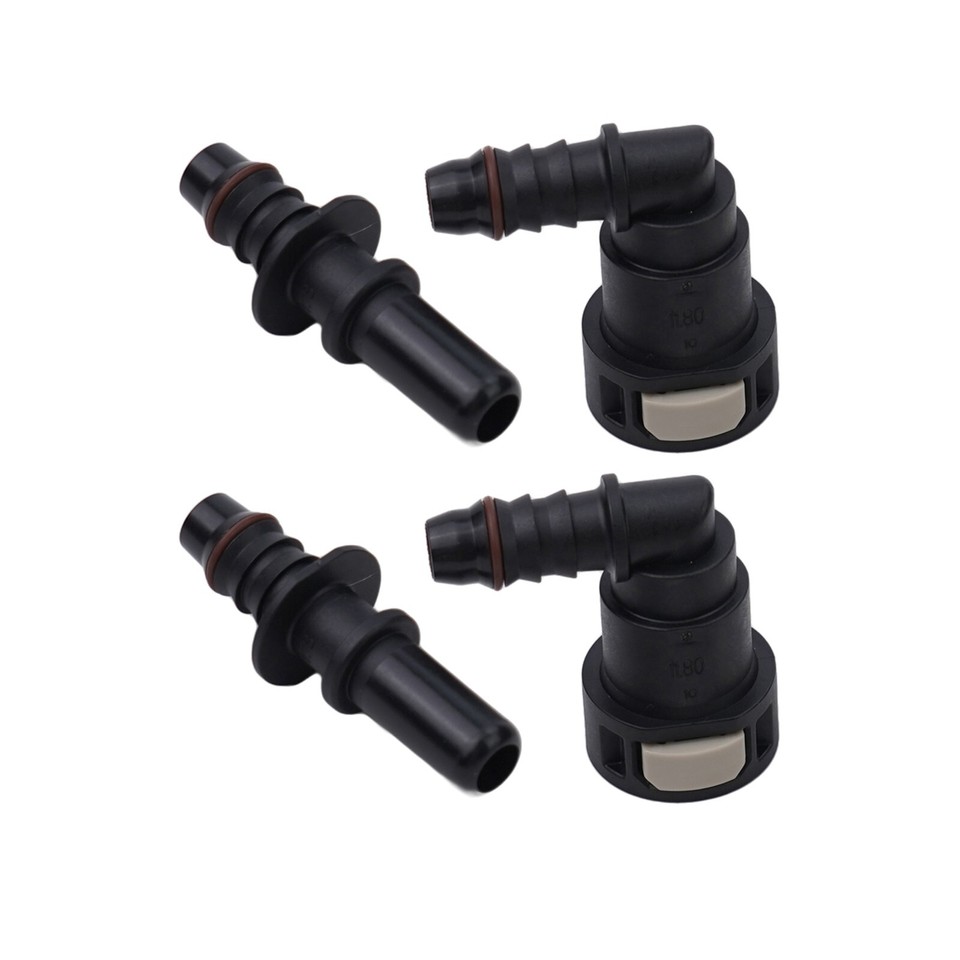 2 Pcs Pair Hose Crimper 90 Degree Connect Elbow For Fuel/Gas Hose Line