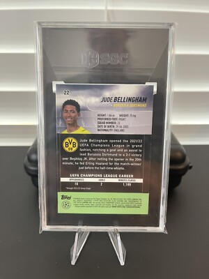 2021-22 Topps Stadium Club Chrone UCL Jude Bellingham Blue Prism