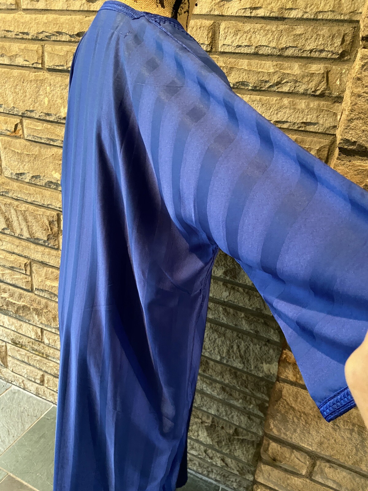 Quality Handmade Solid Royal Blue Embroidered  V-… - image 8