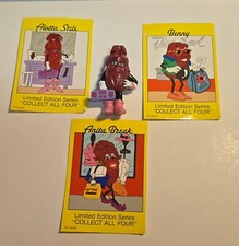 Vintage 1987, 88 California Raisins Toy PVC Figures Hardee's