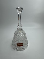 Vintage Echt Bleikristall Cut Lead Crystal Bird and Leaves Crystal Bell Germany