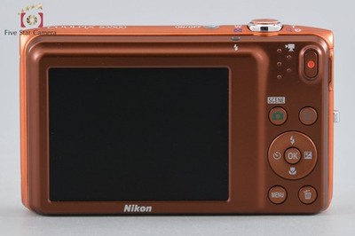 Nikon COOLPIX S3500 Apricot Orange 20.0 MP Digital Camera w/ Box