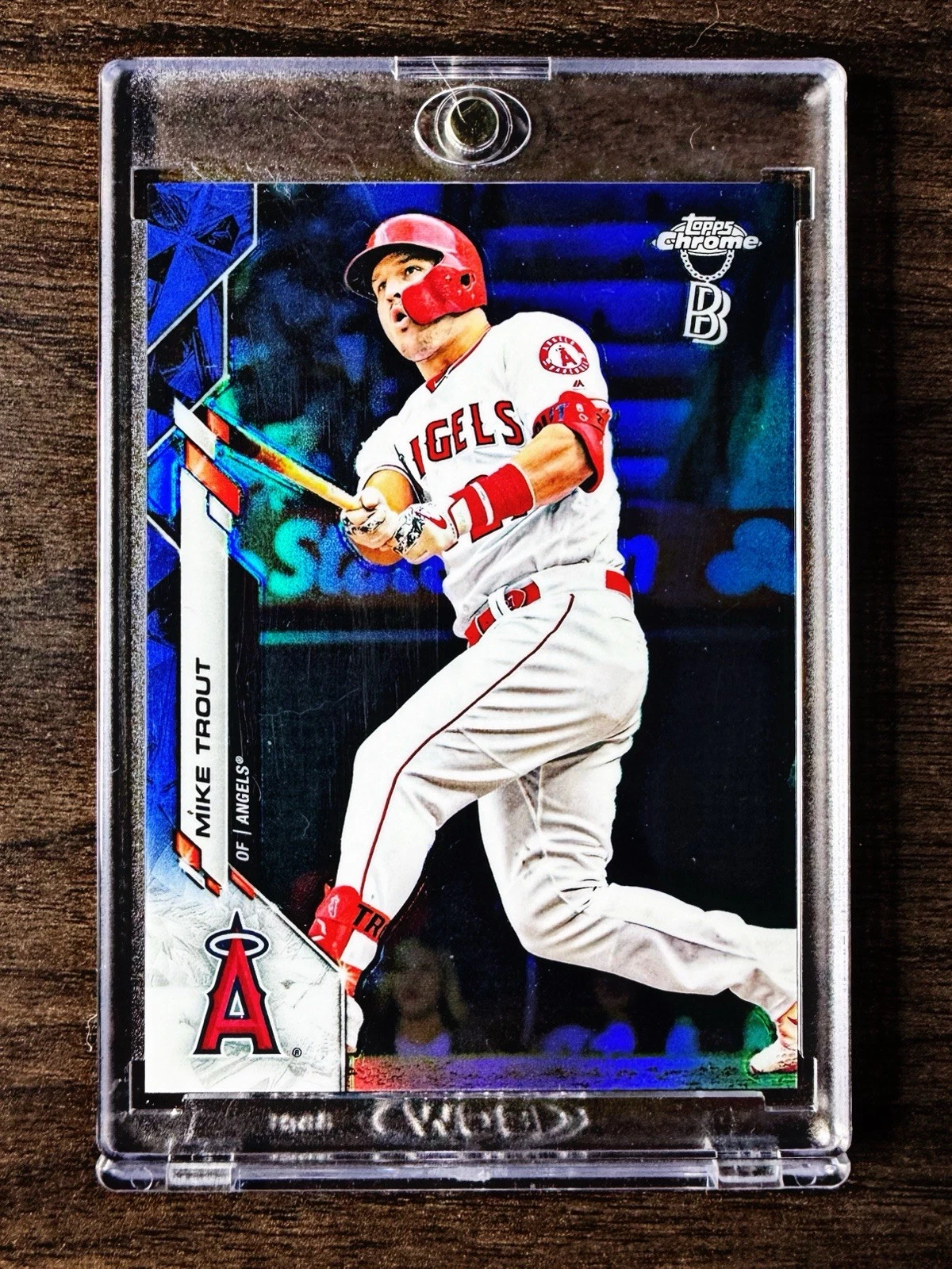 2020 Topps Chrome Ben Baller MIKE TROUT Blue Refractor /75