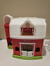 Fisher Price Little People Animal Friends Farm Barn Silo W/ Working Sound