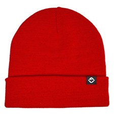 Funky Junque Kids Beanie   Ultra Soft Stretchy Knit Winter 4-10 Years, Red