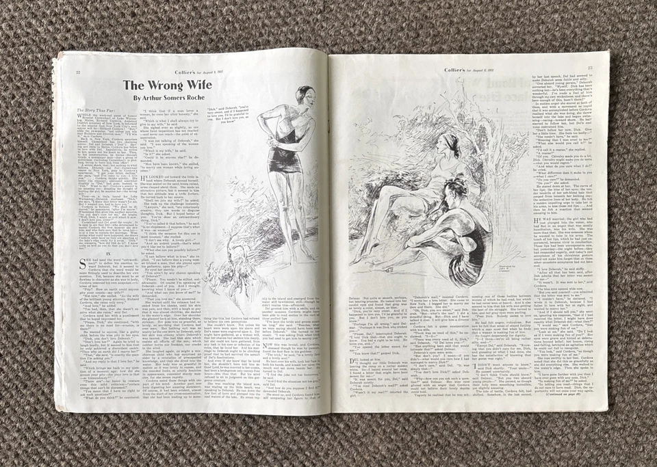 Vintage 1931 Collier's magazine Women’s Diving~Art Nouveau Poster style cover - Image 4 of 4