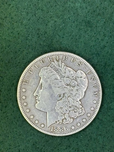 Key date 1886-S $1 U.S. Morgan Silver Dollar Circulated, XF Condition